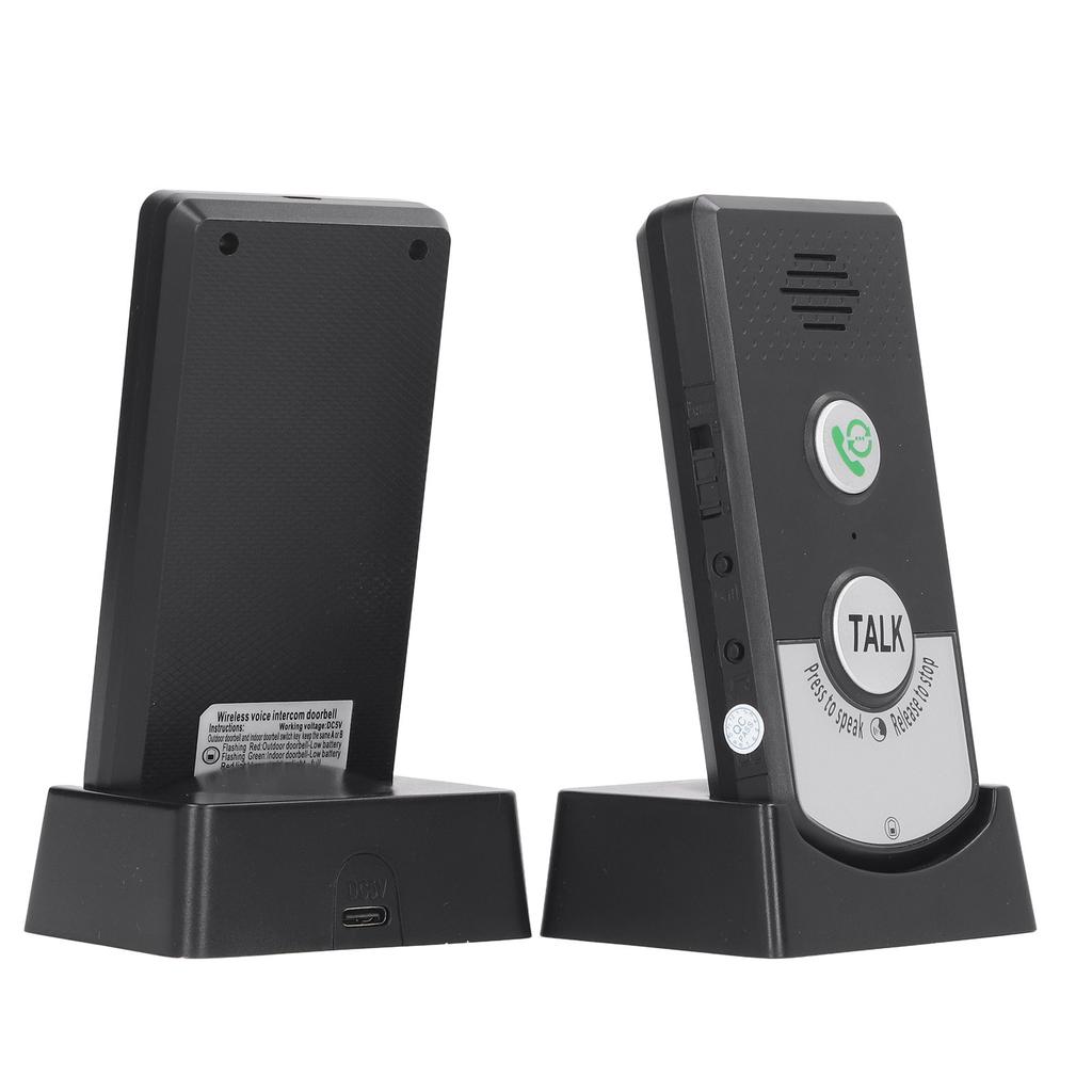Wireless Voice Intercom Home Smart 2 Way Talk Doorbell for Elderly Caregivers and Disabled People