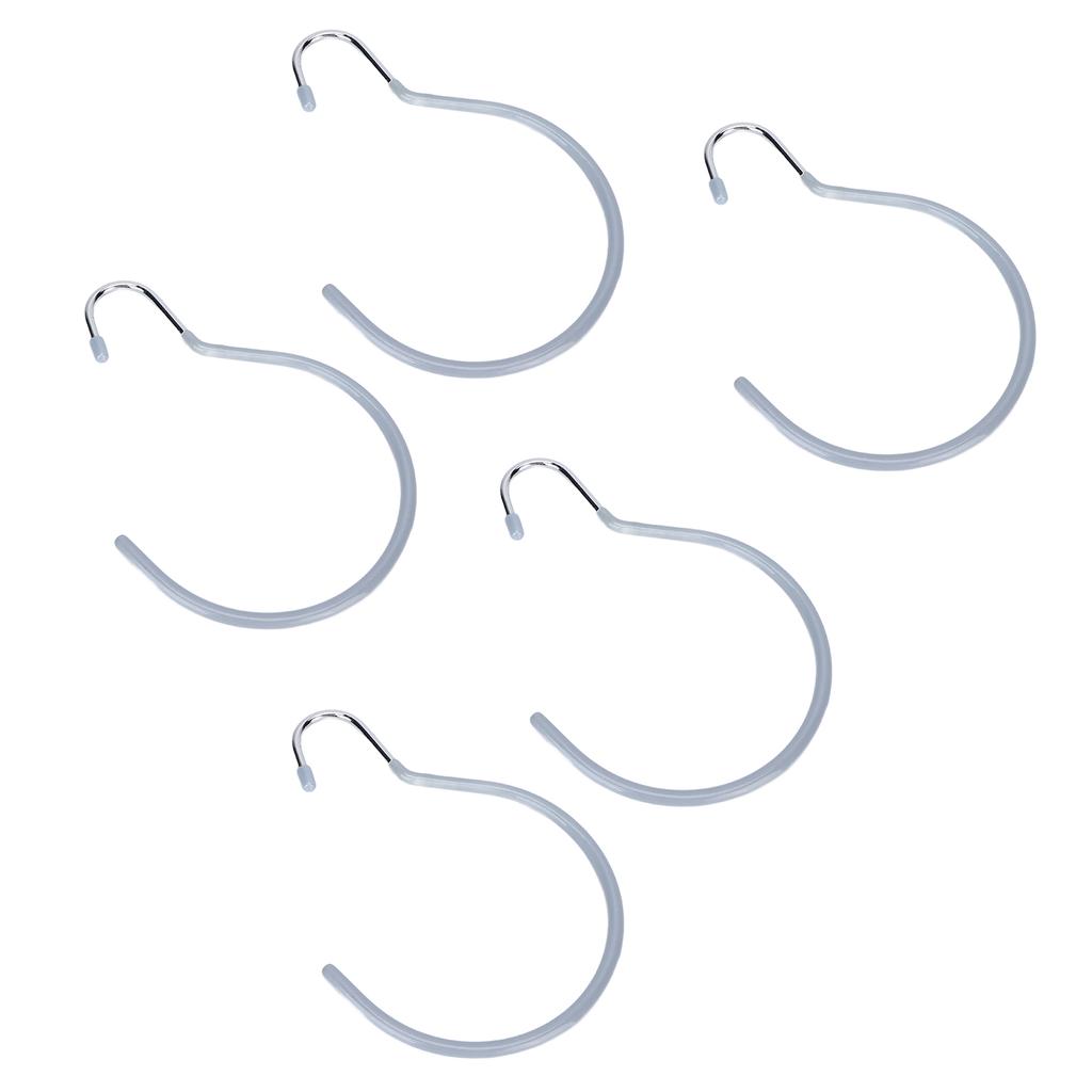 5pcs Hook Multipurpose Spa Beauty Salon Wardrobe Closet Hanging Hook for Bathrobe Scarf BeltWhite