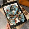 Satin high-end tied hair long silk scarf headband elegant and simple versatile hair band headband streamer hair accessories women's tied bag