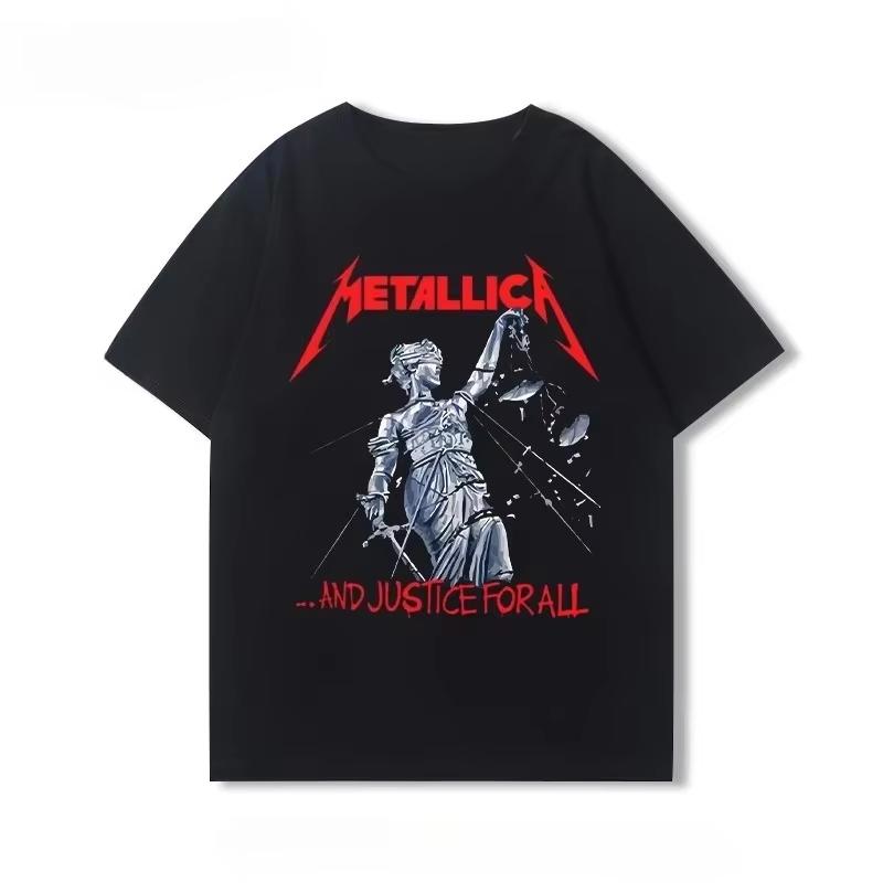

Metallica and Justice for All TShirt Mens and Womens Short Sleeve Vintage Y2k Tops Luxury Brand Tshirt Summer Y2k Shirt Tees 4XL