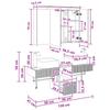 Bathroom Cabinet Set 4 pcs Artisan Oak 100 x 14.5 x 70 cm