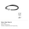 Pandora Moments Women's Black Leather Double Loop Bracelet 590745CBK-D