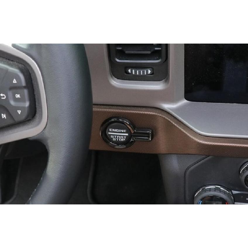 "Carbon Fiber" Engine Push Start Button Surrounding Trim For Ford 21-up Bronco