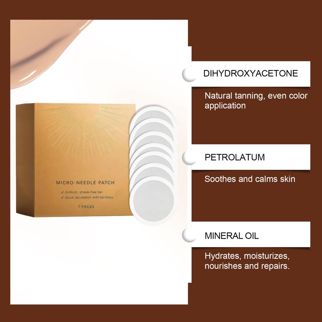 Sunless Tanning Microneedle Patches for Body Self Tanning Strips for