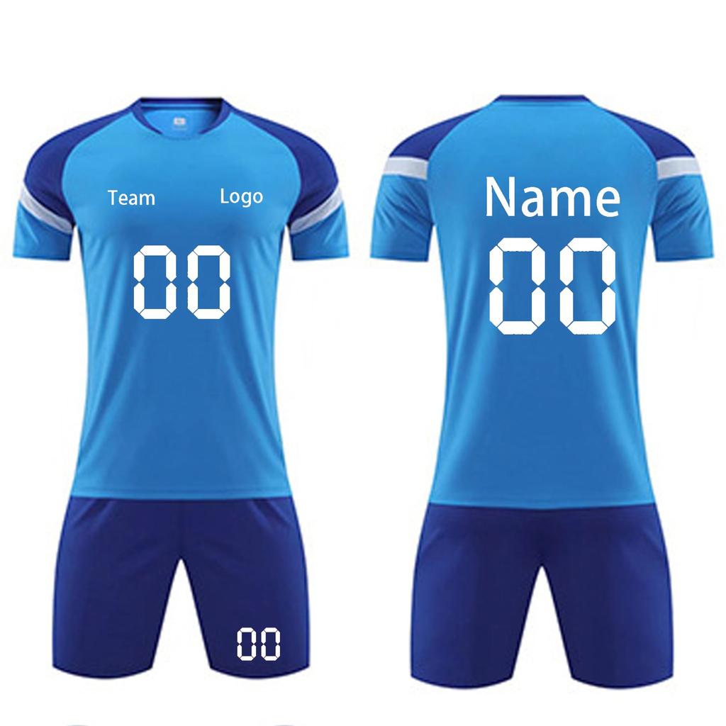 Men's Breathable Quick-Dry Soccer Jersey and Shorts Set Athletic Training Sportswear for Football Enthusiasts