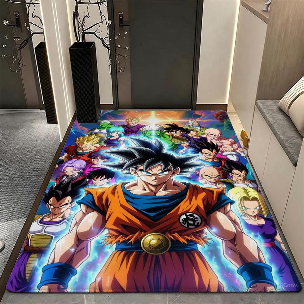 Goku'S Many Forms Printed Rug Nonslip Durable Carpet For Study Reading Area Home Party Decor Birthday Gift