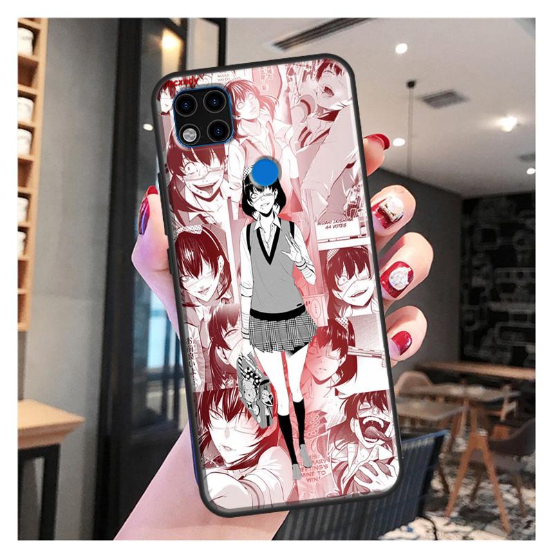 Ikishima Midari Kakegurui Anime Funda für Xiaomi Redmi Hinweis 10S 9S 8T 9 Hinweis 10 Pro Hinweis 11 Pro Redmi 9C 9A 9T Weicher Fall