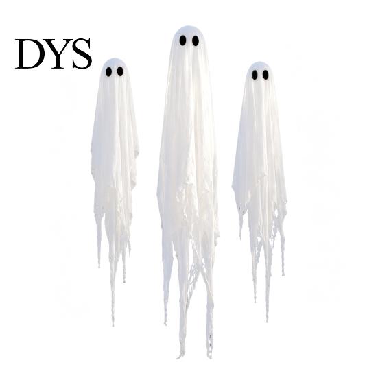 Kit Fantôme Lumineux pour la Maison 3 Pièces Grands Fantômes Suspendus Lumineux Décoration d'Halloween, 1.2M + 1.5M Extérieur Intérieur Jardin Scènes de Fête Volants Effrayants avec