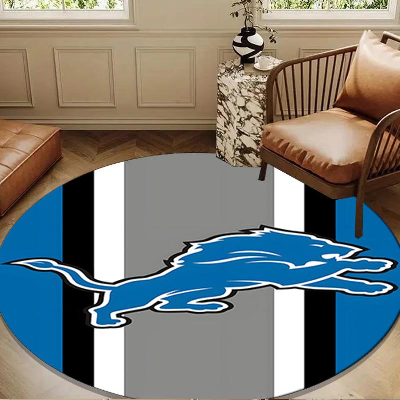 Detroit Team Spirit Round Mat, Anti-slip Circle Carpet Chair Rug For livingroom,Bedroom, Doormat Home Decor Gift Christmas Gifts