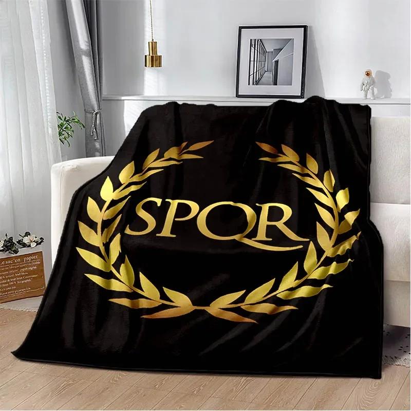 Římské logo SPQR tištěné deky Dětská teplá deka měkká a pohodlná deka domácí cestovní deky dárek k narozeninám