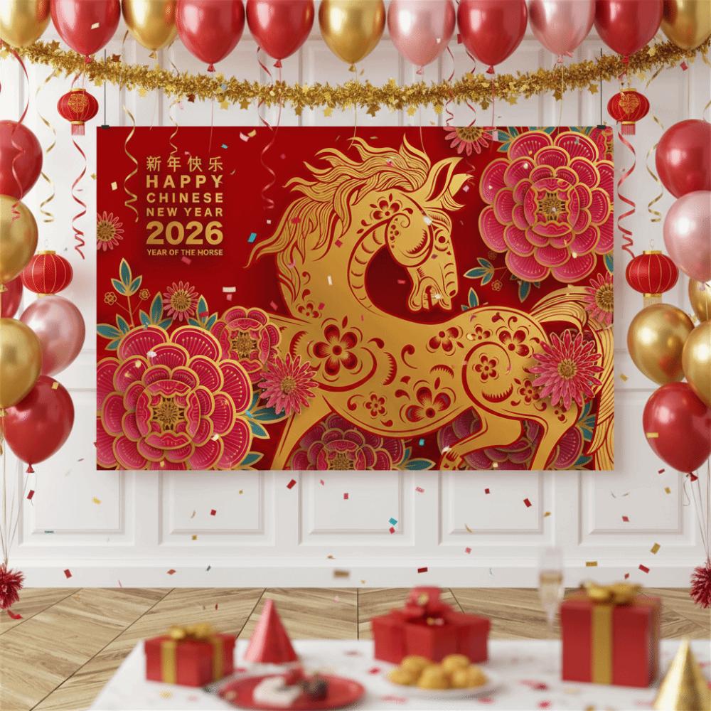 Lion Dance Party Decoration New Style Photography Background  Festival Celebration