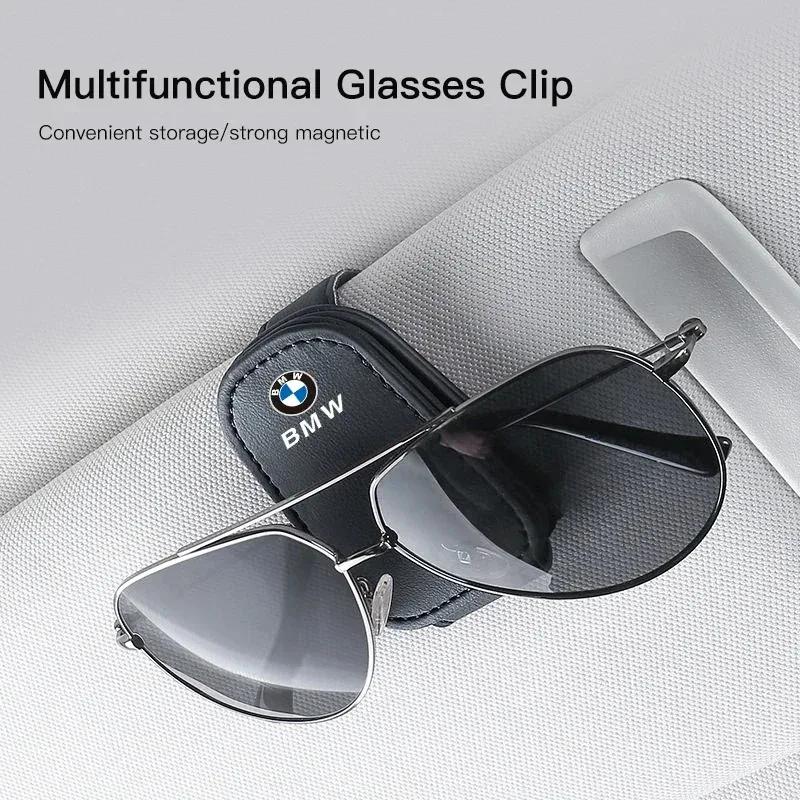 BAGI7 2026 Car Sticker Car Sun Visor Eyeglass Frame Sunglasses Clip Card Storage Bracket For BMW F30 F10 E90 F20 E46 E60 E70 E39 E36 E