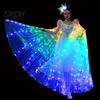 Gruppenperformance Leuchtende Flügel LED Aufleuchtend Bauchtanz für Erwachsene Kinder, Halloween Kostüm Requisiten Cosplay mit Bunten Lichtern, Leuchtend Faltbar