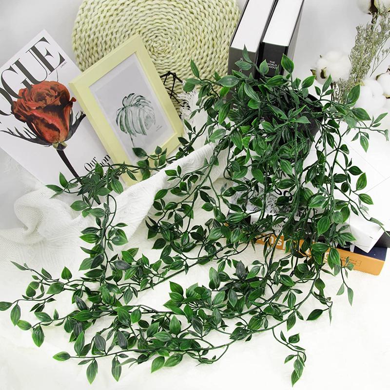 Artificial Ivy Plants Plastic Leaf With Pots Wedding New Year Christmas Decoration for Home Garden DIY Living Room Wall Hanging