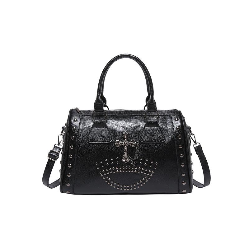 Punk-Stil Mode vielseitige große Kapazität Mehrfachfach Damen Tasche--Nietendekoration Umhängetasche/Pendler Handtasche