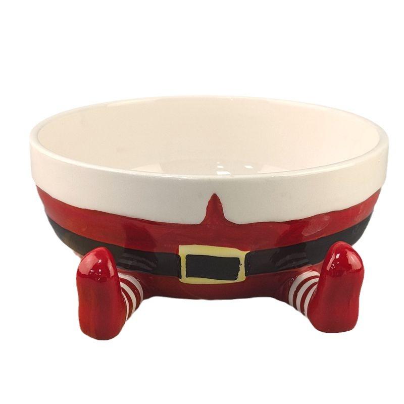 Christmas Creative Ceramic Fruit Plate Snack Storage Plate Cute Santa Candy Plate Living Room Coffee Table Fruit Bowl