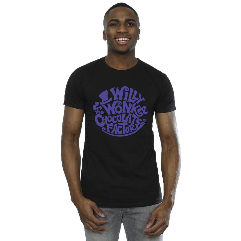 Willy Wonka & The Chocolate Factory Mens Typed Logo T-Shirt