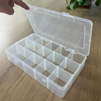 8/12/15 Compartment Plastic Box Adjustable Compartment Jewelry Organizer Box Eco-Friendly PP Transparent Jewelry Screw Box