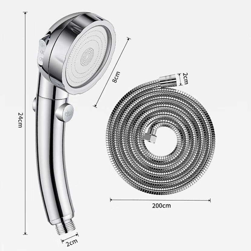 Muvi High-Pressure Shower Head Set with Handheld Shower Head, Hose And High-Pressure Bathroom Accessories