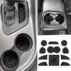 For Dodge Challenger Accessories 2015-2024  Fits Cup Holder Ert Anti-Dust Mats Door Pocket Center Console Liners(Black Trim) - 11 PCS Set