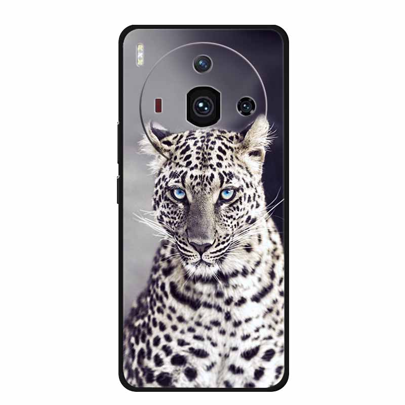 For Iphon 14 Luxury Phone Case Apple Iphone14 Pro Pro Max Plus Black TPU Soft Cover Silicone Shield Animal Lions Tiger Bunper