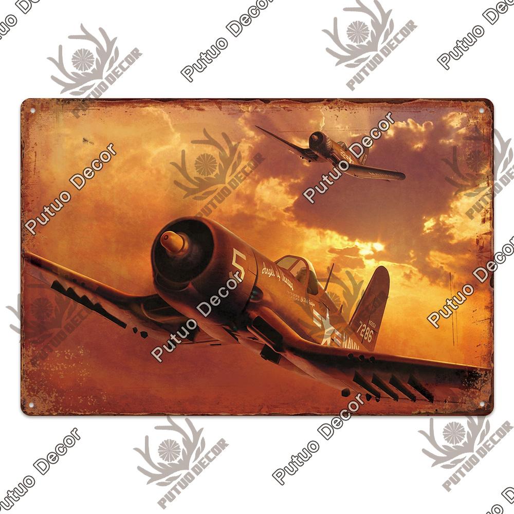 Dekor Das Flugzeug Vintage Blechschild Metallschild Dekorative Plakette Wanddeko Man Cave Raum Zuhause Club Schild