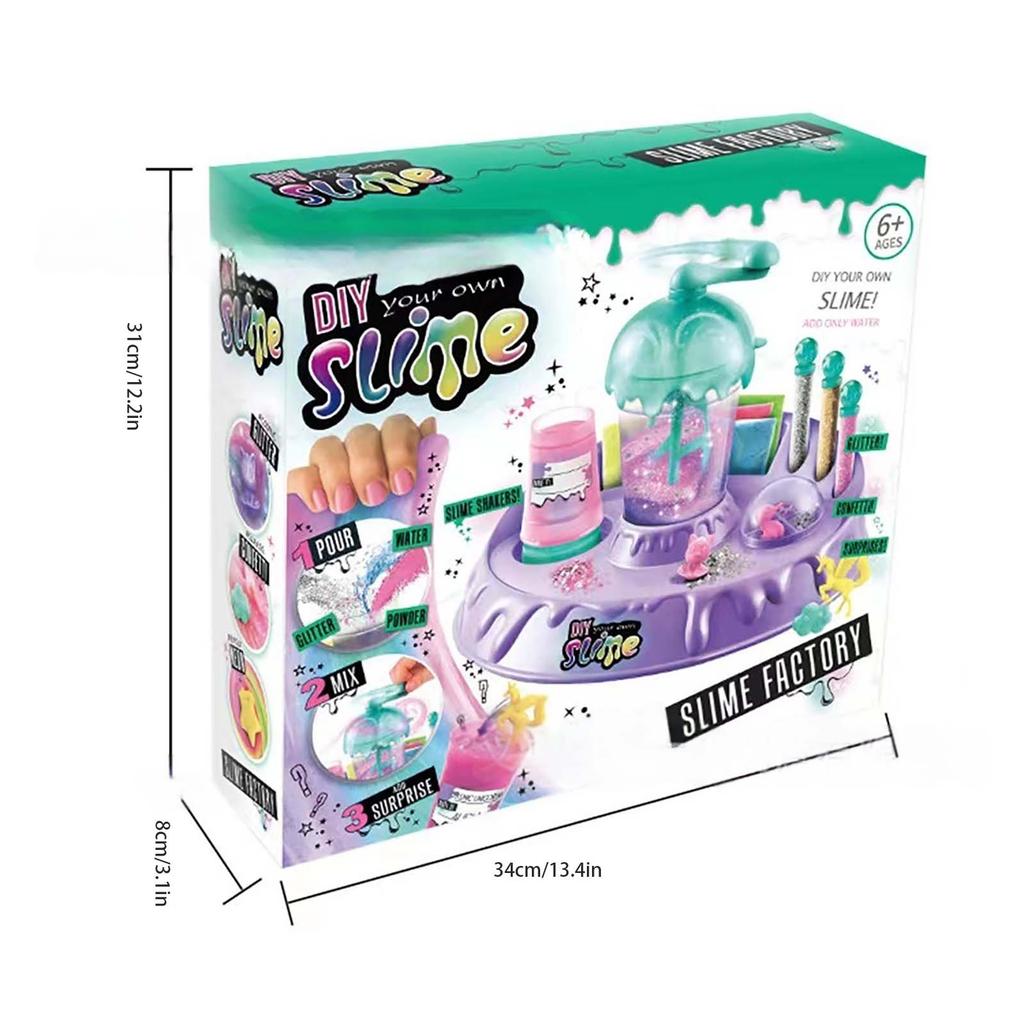 Diy Crystal Slime Kit For Kids - Novelty Joy Handmade Slime Making Set Powder Rubber Material Creative Art Activity For Children
