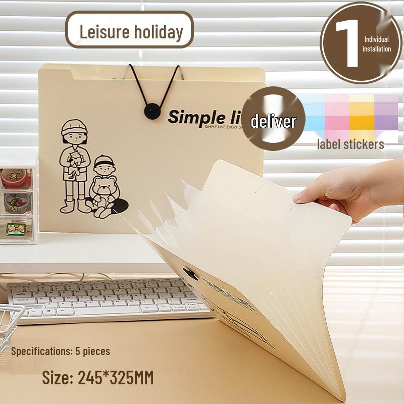 Органайзер для тестовых работ: Многослойная папка-органайзер для студентов