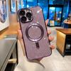 Luxury Electroplate Magsafe Wireless Charge Phone Case For iPhone 14 13 12 11 Pro Max Plus XS XR XS Max Soft Bumper Glitter Cover