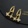 Light Luxury Fringed Snowflake Earrings Inlaid Zircon New Unique Design Ins Minimalist Cold Style Jewelry Gift For Girls