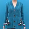 Autumn Winter Women's Knitted Cardigan Sweater Thickened Plus Size Cardigan Jacket V-neck Twist Loose Knitted Short Jacket