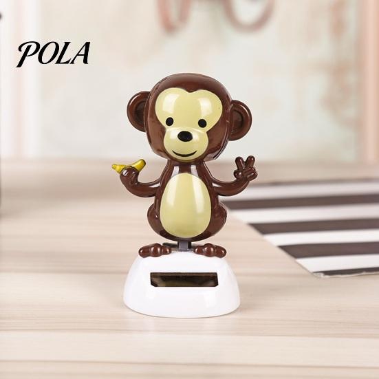 Banana Holding Monkey Figure Solar Car Ornaments, Shaking Head Toy, Toy Figure, Dashboard Swinging Interior Decoration Ornaments