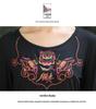 Women's Slimming Ethnic Embroidered Ruffle T-shirt
