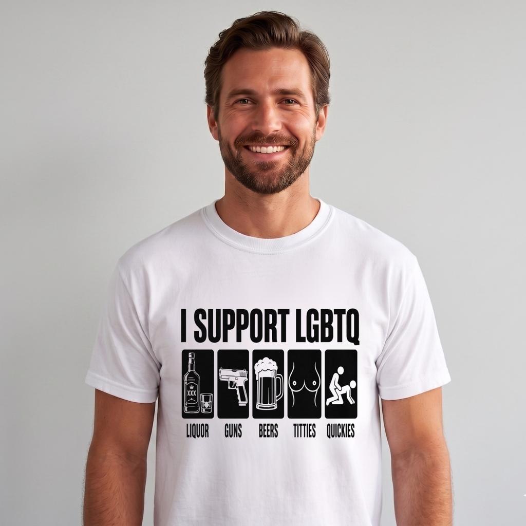 I Support LGBTQ T-Shirt Pride Month Graphic Tee Social Justice Tee Gift For Him
