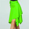 Latin Dance Skirt with Adjustable Tie Asymmetrical Wrap Style with Hip Scarf for Practice and Performance