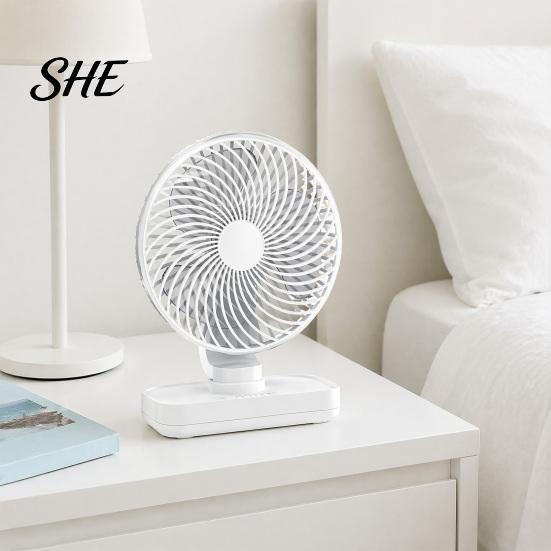 Electric Fan for Office Portable Desk Fan, Small Air Circulating 3 Speed Quiet Personal Cooling Adjustable Tilt Head Table Dorm Kitchen Circulator