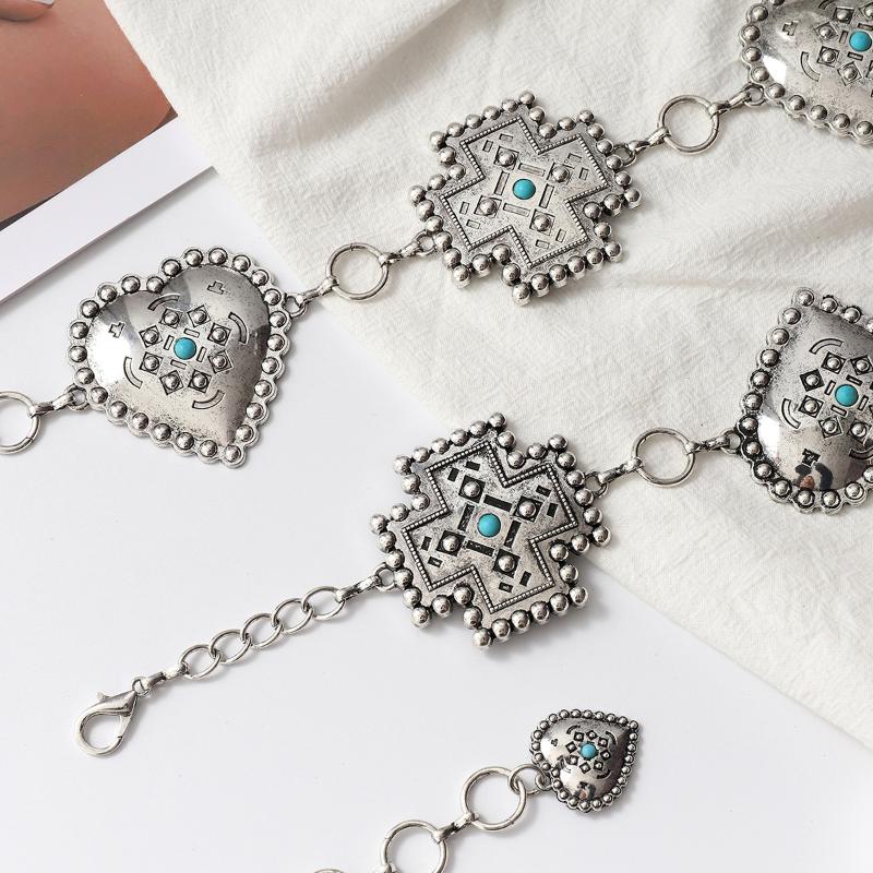 Bohemian Style Turquoise Decorated Women'S Waist Chain Body Chain Jewelry  Accessory