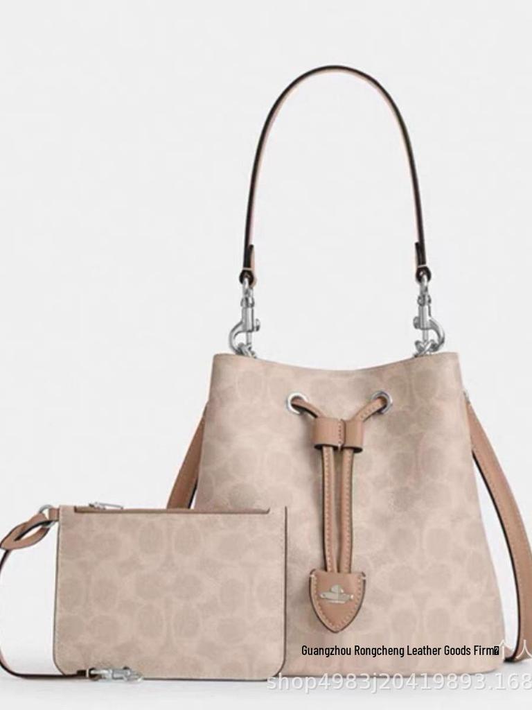 2025 KOUJIA Rowan Vintage Monogram Crossbody & Trekkoord Emmer Tas