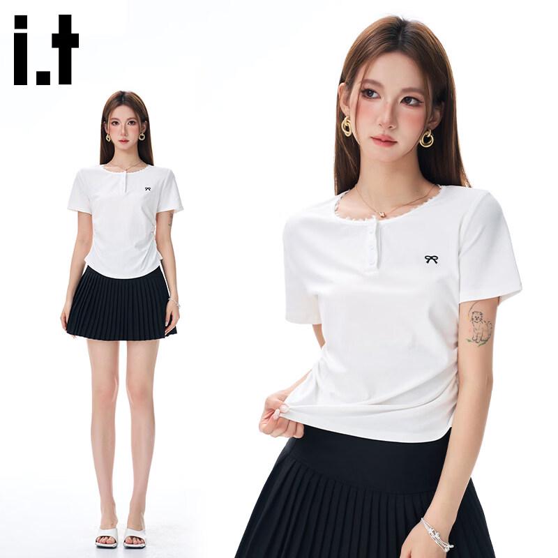 Women s Slim-Fit Lace Short Sleeve T-Shirt S