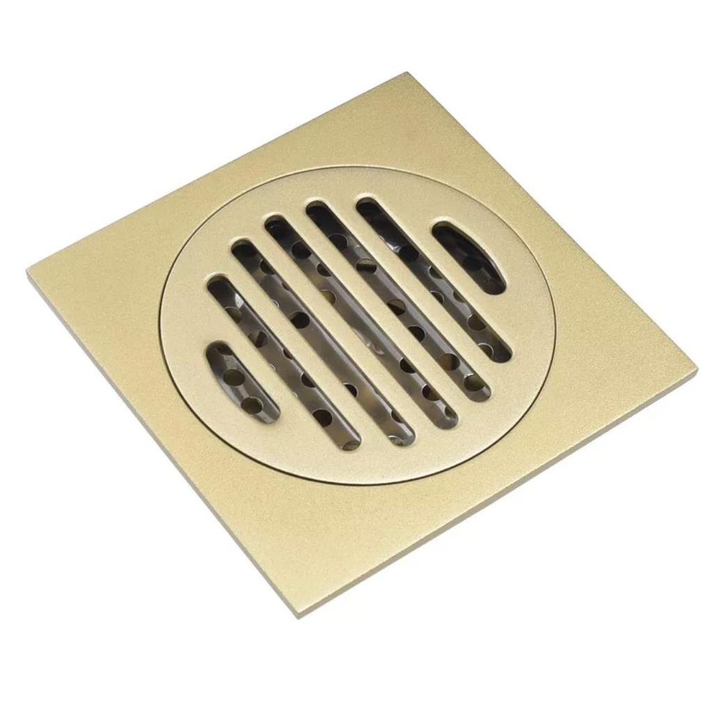 Rectangle Shower Floor Drain Brass Chrome Plated Easy Installation Contemporary Modern Design for Bathroom