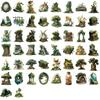 50Pcs Transparent Forest Theme Green Series Decorative Graffiti Stickers Diy Phone Case Laptop Tablet Toy Stickers
