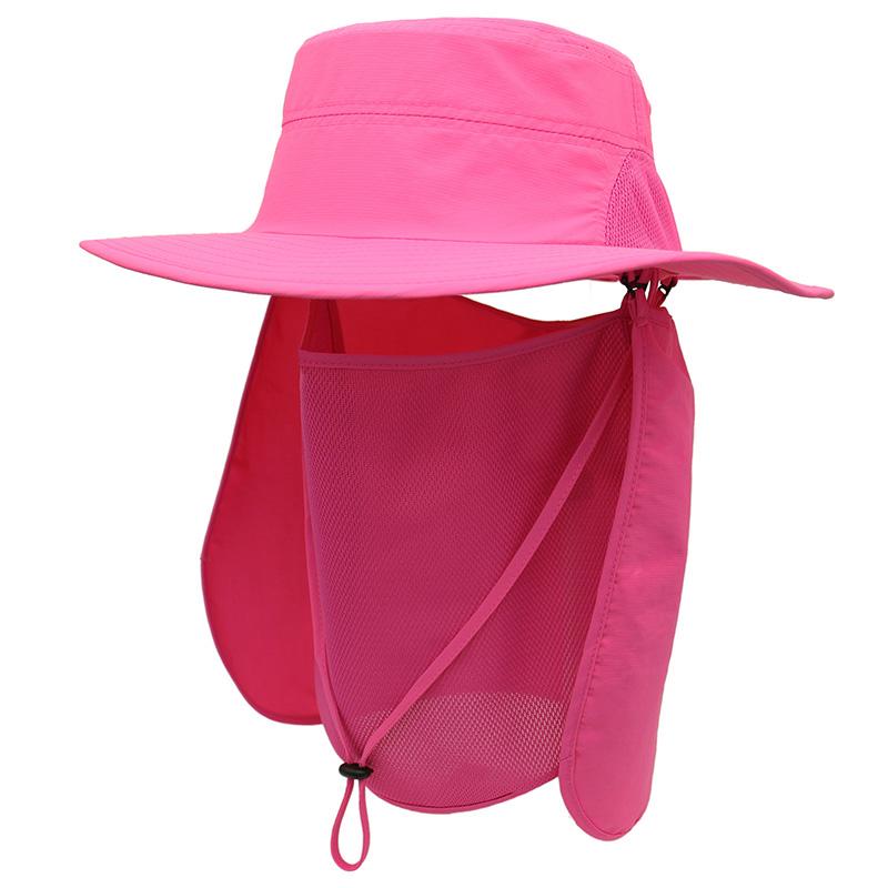 Multifunctional Sun Hat Water Resistant Lightweight UPF50 Fisherman Hat with Neck Cloth Fishing Outdoor Activity Unisex Wide Brim Hat