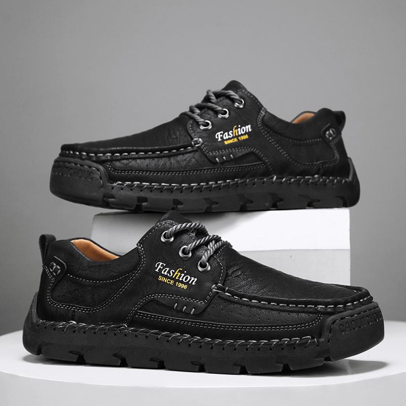 Fashion Adults Men's Casual Leather Shoes Non-Slip Summer Men's Sneakers Original Comfortable ManHiking Shoes on Sale Treking Footwear