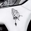 Farbe Auto Gebetsgeste Laseraufkleber Auto Innenraumaufkleber Gott Jesus Christus Auto Karosserie Styling Dekorative Aufkleber