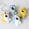 Cute Animal Toothbrush Holder Funny Resin Pen Holder Mini Animal Single Tooth Brush Stand Bathroom Organizer for Washroom Vanity Countertop Office