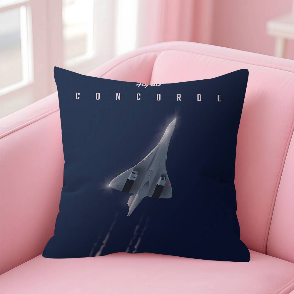 Minimalist Iconic Aviation Supersonic Cushion Cover Car Throw Pillow Case For Sofa Car Christmas Gift 40X40Cm 45X45Cm