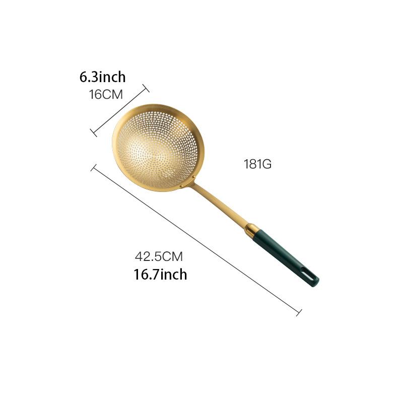 Skimmer Strainer, Colander Kitchen Tools, Frying Oil Leaking Spoon, 304 Stainless Steel Multipurpose Kitchen Cooking Tool