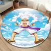 One Piece Gear Round Area Rug Carpet Rug For Living Room Bedroom Sofa Playroom Decor Nonslip Floor Mat