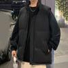 Men Cotton Waistcoat Stand Collar Sleeveless Pockets Quilted Vest Coat Solid Color