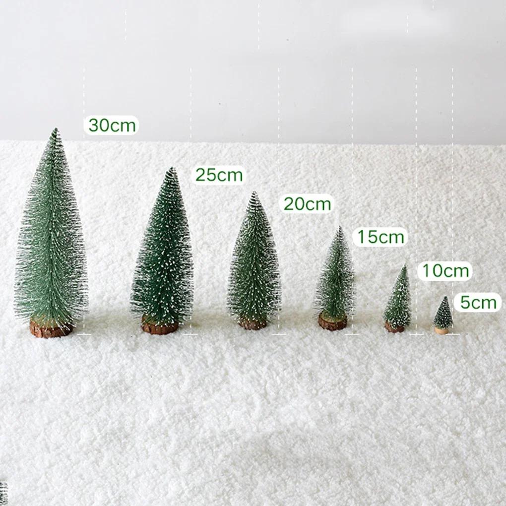 Mini Pine Christmas Tree Artificial Tabletop Decorations Festival Plastic Miniature Trees 2026 New Year Decorations for Xmas
